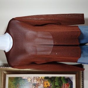 Anne Klein Il Sheer Rayon Mesh Top